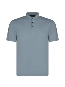 Рубашка-поло на пуговицах Zanone, синий