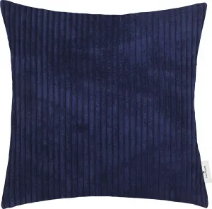 TOM TAILOR HOME декоративная подушка "Большой вельвет", на эффектной молнии, чехол без наполнения, 1 шт 45х45 см, темно-синий/темно-синий/темно-синий