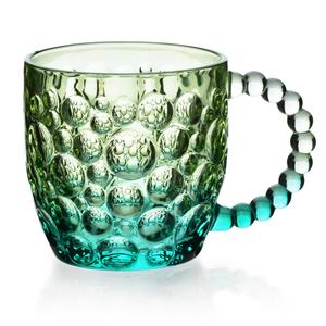 Кружка Vini Green, стеклянная, 9/13/8,5 см Mondex, зеленый