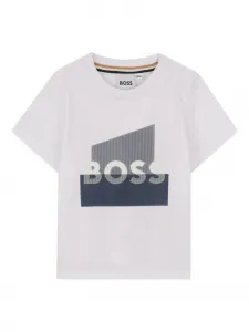 Футболка с графичным принтом Boss Kidswear, белый