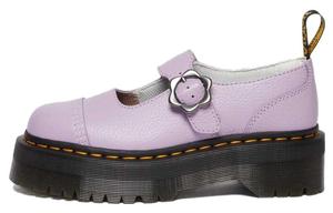 Dr.Martens Туфли Dr. Martens Addina Flower Buckle Leather Platform Shoes, цвет "Lilac", женские