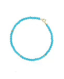 Браслет из круглых бусин бирюзы, золото 14 карат The Lovery, turquoise