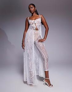 Леггинсы с высокой талией и кружевом Cieran цвета слоновой кости The Dolls House Circa