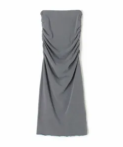 Юбка из ворсистого хлопкового трикотажа с боковыми сборками WRBJ5960