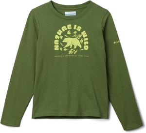 Футболка Columbia Boys Dobson Pass с длинным рукавом и принтом, Canteen/Fun Forager