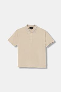 Хлопковая детская поло Emporio Armani, бежевый