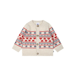 Petit Bateau жаккардовый кардиган, нейтральный цвет