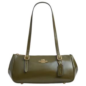 COACH Кожаная сумка через плечо большая женская оливковый зеленый