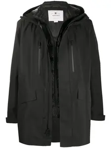 Многослойный плащ WOOLRICH, черный