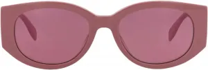 Солнцезащитные очки Alexander McQueen в круглой оправе из переработанного ацетата, Pink Pink Violet-am0330s-30011472-007