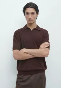 Рубашка-Поло из смешанной ткани Massimo Dutti, Bordeaux