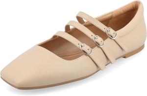 Женские балетки Journee Collection Darlin Mary Jane с квадратным носком, Nude