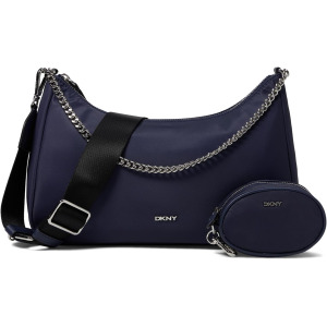 Сумка DKNY Caelynn Large Pouchette, цвет Indigo/Silver