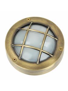 Уличный настенный светильник Ø 14 x (В)14 см, отделка под старинную латунь  Licht-Erlebnisse, Messing Antik