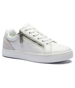 Кроссовки кожаные Calvin Klein Jeans на молнии, белый