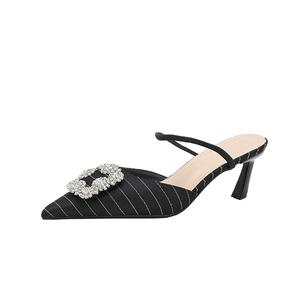 Женские сандалии с закрытым носком, устойчивые к истиранию и скольжению YAFEI XUANYU, Black