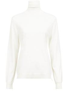 Maison Margiela джемпер с высоким воротом из мериносовой шерсти, белый