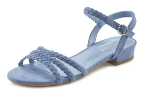 LASCANA сандалии, сандалии, летняя обувь с плетеными ремешками VEGAN, голубой