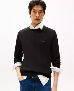 Мужской базовый свитер с круглым вырезом Tommy Hilfiger, черный