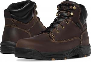 Водонепроницаемые ботинки для мужчин Danner Caliper 6 - полностью натуральная кожа с дышащей подкладкой Danner Dry, стелькой с эффектом памяти и противоскользящей подошвой на пятке, коричневый