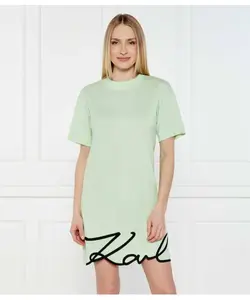 Платье с фирменным подолом Karl Karl Lagerfeld, зеленый
