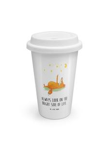 Mr. & Mrs. Panda Кофейная кружка ToGo с изображением лисы и звезд, надпись белого цвета