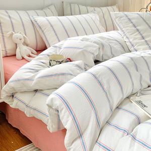 Jie Liya Комплект постельного белья 3 предмета, 90 см: пододеяльник 150x200 см, светлый голубой, активная печать, несминаемый, не линяет