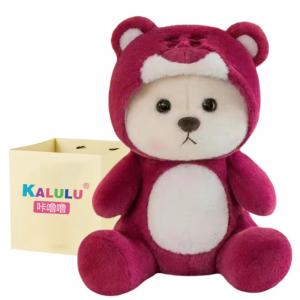 Очаровательный медведь трансформер, плюшевая кукла со съемными шапками и кепками, высота 28/40/50/65/75см Click, красный