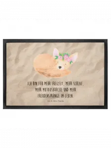 Коврик Mr & Mrs Panda Wüstenfuchs Blumen, цвет sandig