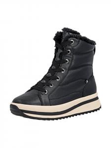 Rieker Черные ботинки на шнуровке