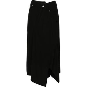 Асимметричная миди-юбка LOEWE, черный