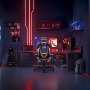 AutoFull C3-Lingfeng Zhidun AF808 игровое кресло, компьютерное кресло, эргономичное кресло, офисное кресло, кресло-софа, оранжево-черный стиль