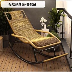 Плетеное кресло-качалка из искусственного ротанга для дома и дачи - Усиленный каркас, Нагрузка до 400 кг