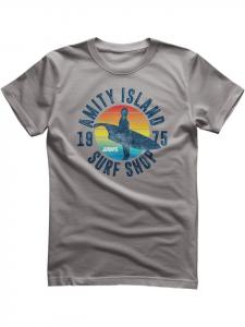 Футболка Amity Island Surf Shop T-Shirt серого цвета Jaws