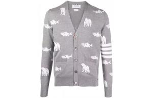 THOM BROWNE Свитер мужской серый