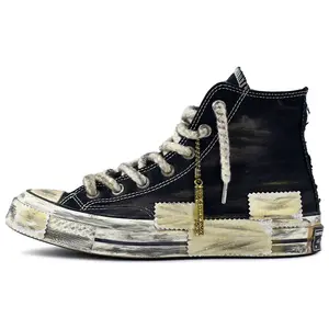 Converse Парусиновые туфли 1970-х годов, унисекс, высокие, классические, черные
