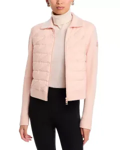 Пуховый кардиган Moncler, розовый