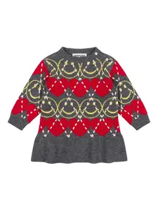 Платье с принтом Moschino Kids, серый