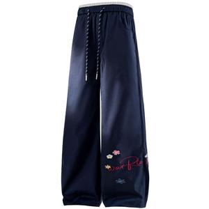 Повседневные брюки Unisex Moderate Wide Leg WARRIOR, темно-синий