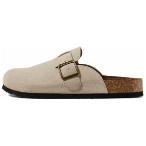 Женские тапочки с закрытым носком, износостойкие, противоскользящие Posee, светлый sand