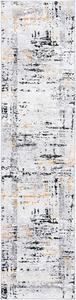Ковер-дорожка SAFAVIEH, 61 x 244 см, Amelia Collection, Grey & Gold, современный абстрактный дизайн, не линяет и прост в уходе, идеален для помещений с высокой проходимостью в гостиной, спальне (ALA271F)
