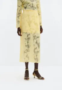 Кружевная юбка-миди анабель, юбка-карандаш Malina, Light Lemon