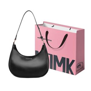 Сумка PU Cortex Полумесяц Новолуние Женская Через Плечо Кроссбоди Чёрная NOMK, Чёрный/Без Логотипа