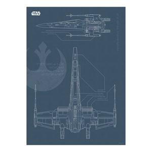 Фреска Komar Star Wars Blueprint X-Wing, разноцветный