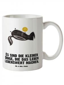 Кружка XL с изображением скунсового мяча и надписью белого цвета Mr. & Mrs. Panda