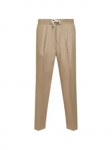 Брюки на кулиске Brunello Cucinelli, бежевый