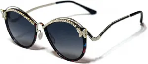 Солнцезащитные очки Melrose, круглые, для женщин, модные, со стразами, летние, с защитой от УФ-излучения UV400, модель Z1907, C2