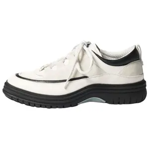 CHANEL 25B Низкие повседневные туфли женские белые черные