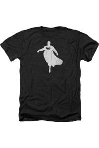 Футболка/футболка для взрослых с изображением Бэтмена против Супермена и силуэтом Супермена Gildan, черный