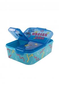 Ланчбокс детский Disney Lilo & Stitch с 3 отделениями, синий